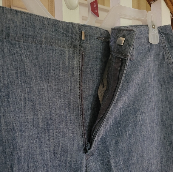 LANDS END Classic Chambray 12" Inseam Blue Shorts Plus Size 14 - Picture 6 of 11
